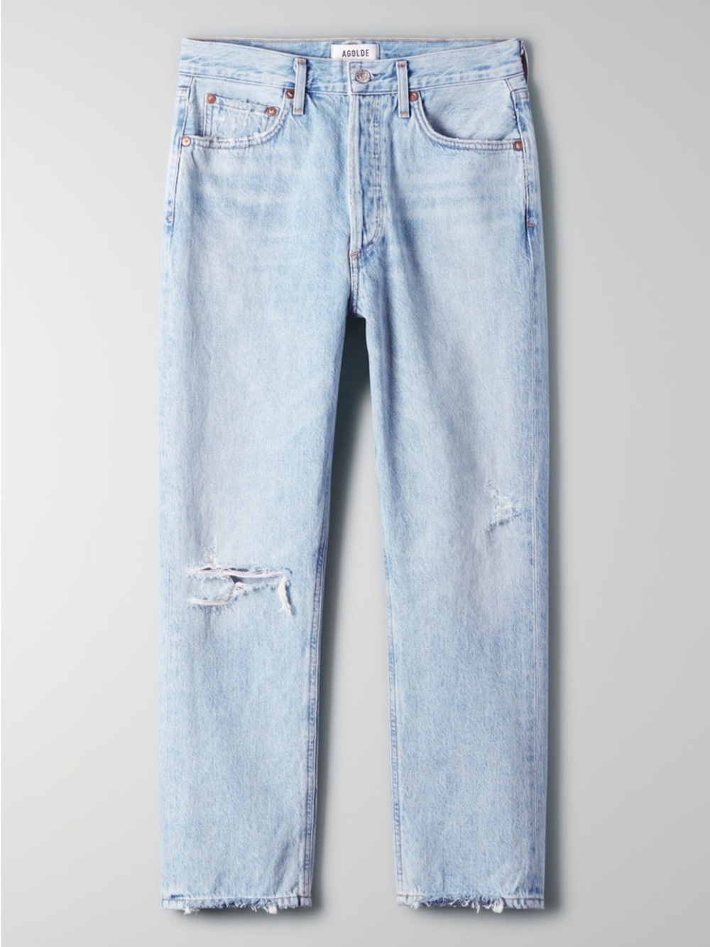 AGOLDE Riley Light Wash Jeans - Light Blue